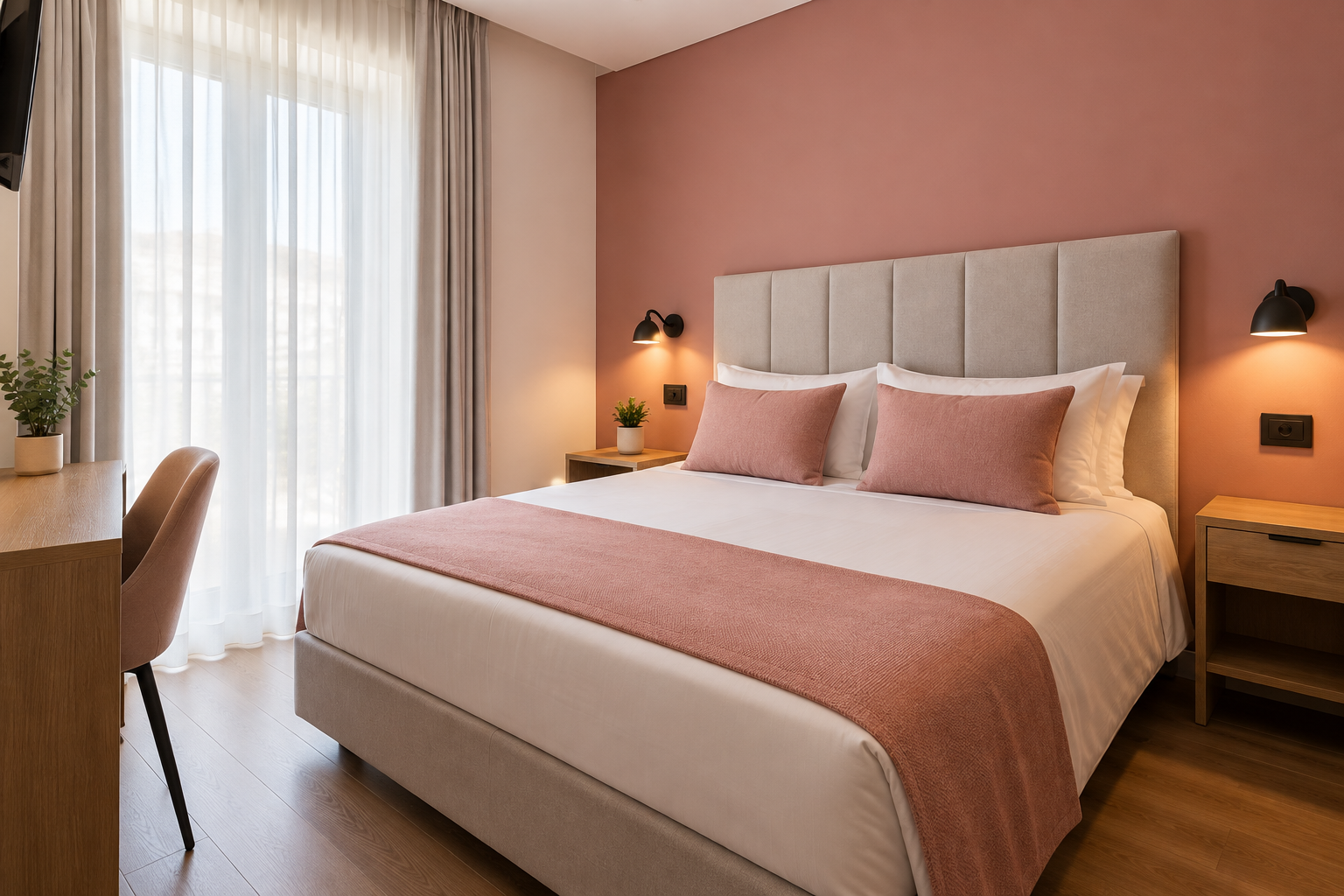 Quarto Rosa Serenidade na Residencial Terminal Nunxá, Entroncamento